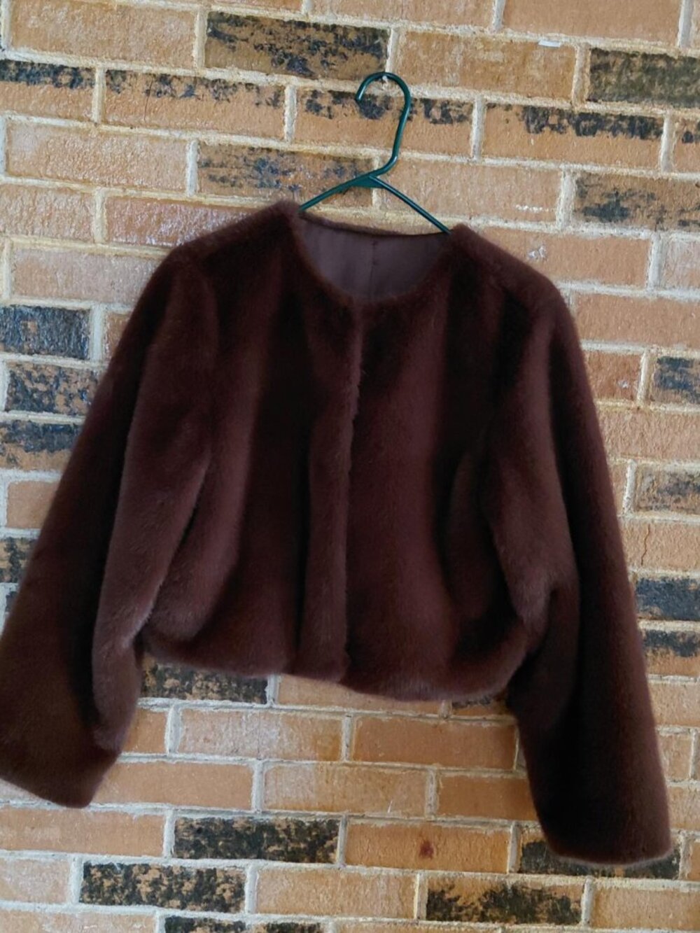 Handmade Faux Mink Crop Jacket